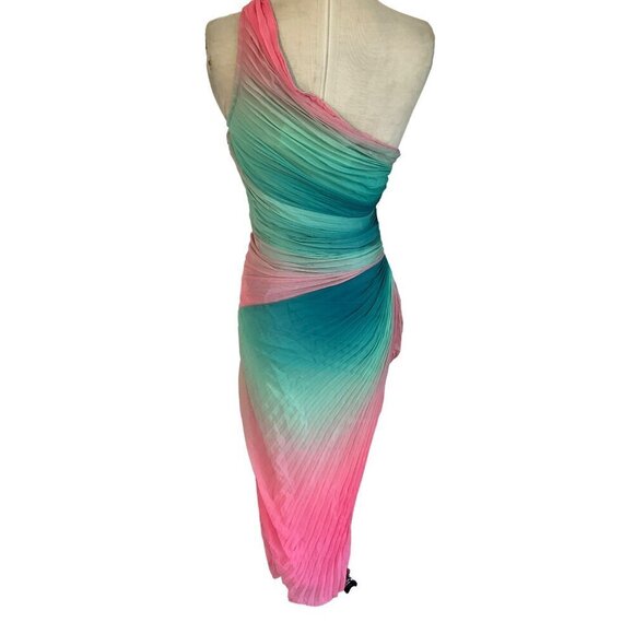 Rococo Sand Maxi Dress in Ombre Small New Womens One Shoulder Cocktail - Picture 6 of 16